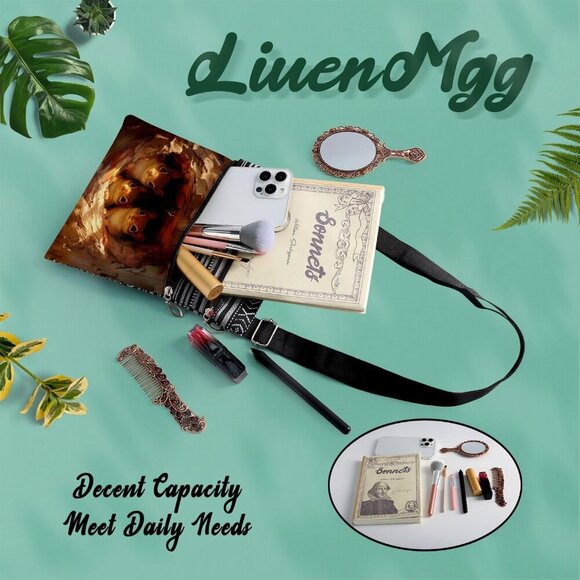 Crossbody Bag Ethnic Pattern Small Phone Wallet Adjustable Strap - Picture 4 of 7